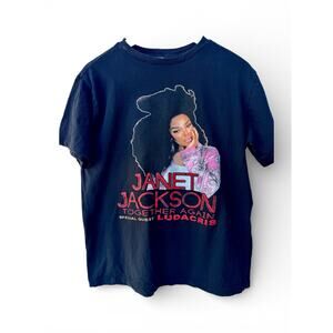 USA Strong Black T-Shirts Janet Jackson Together Again Tour T-Shirt Medium